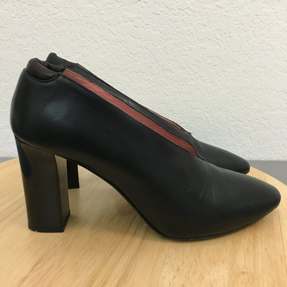 Acne Studios Aja Black Leather Heels - Picture 1 of 16